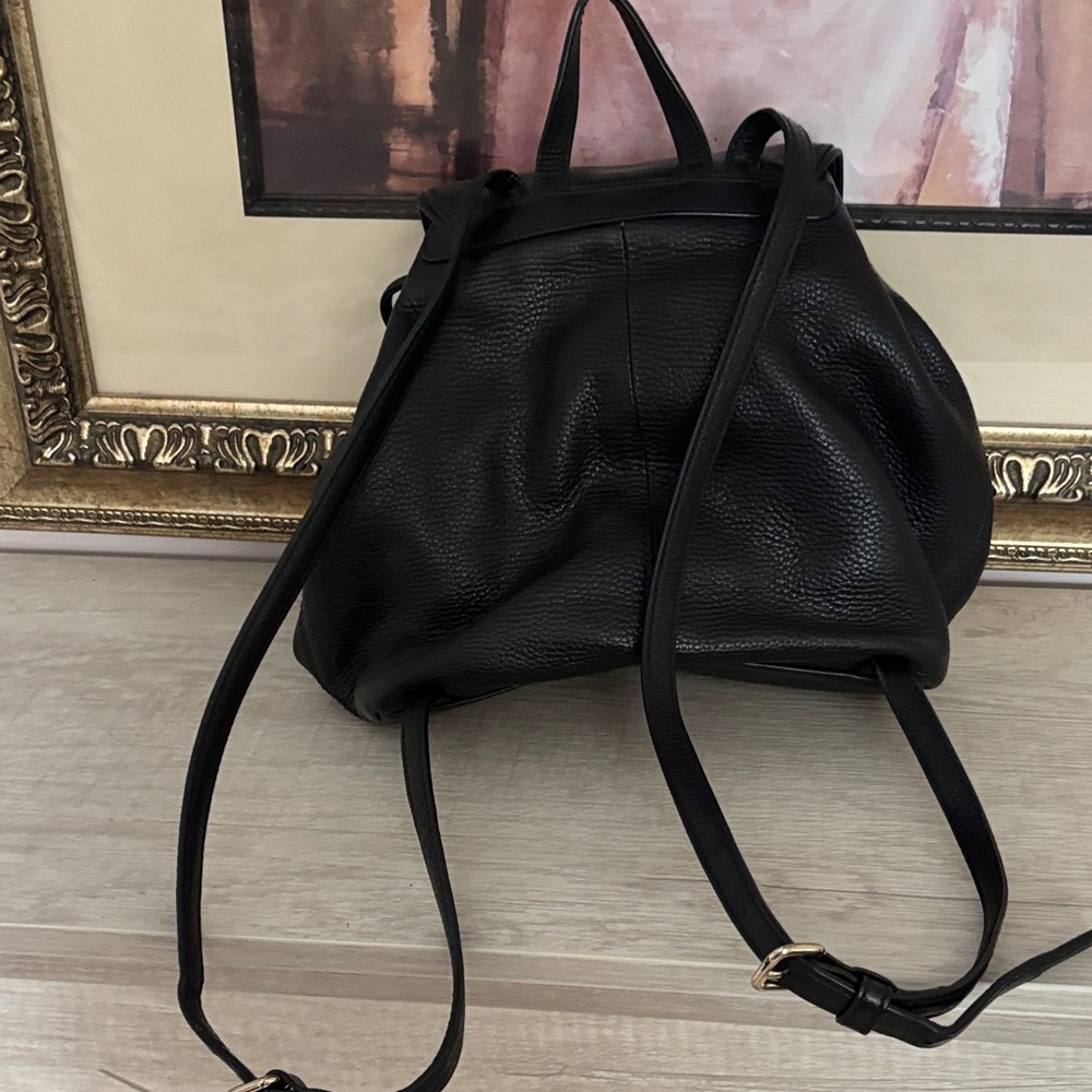 Kate Spade Black Leather Backpack - Picture 2 of 5